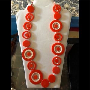 Asymmetrical Orange Necklace